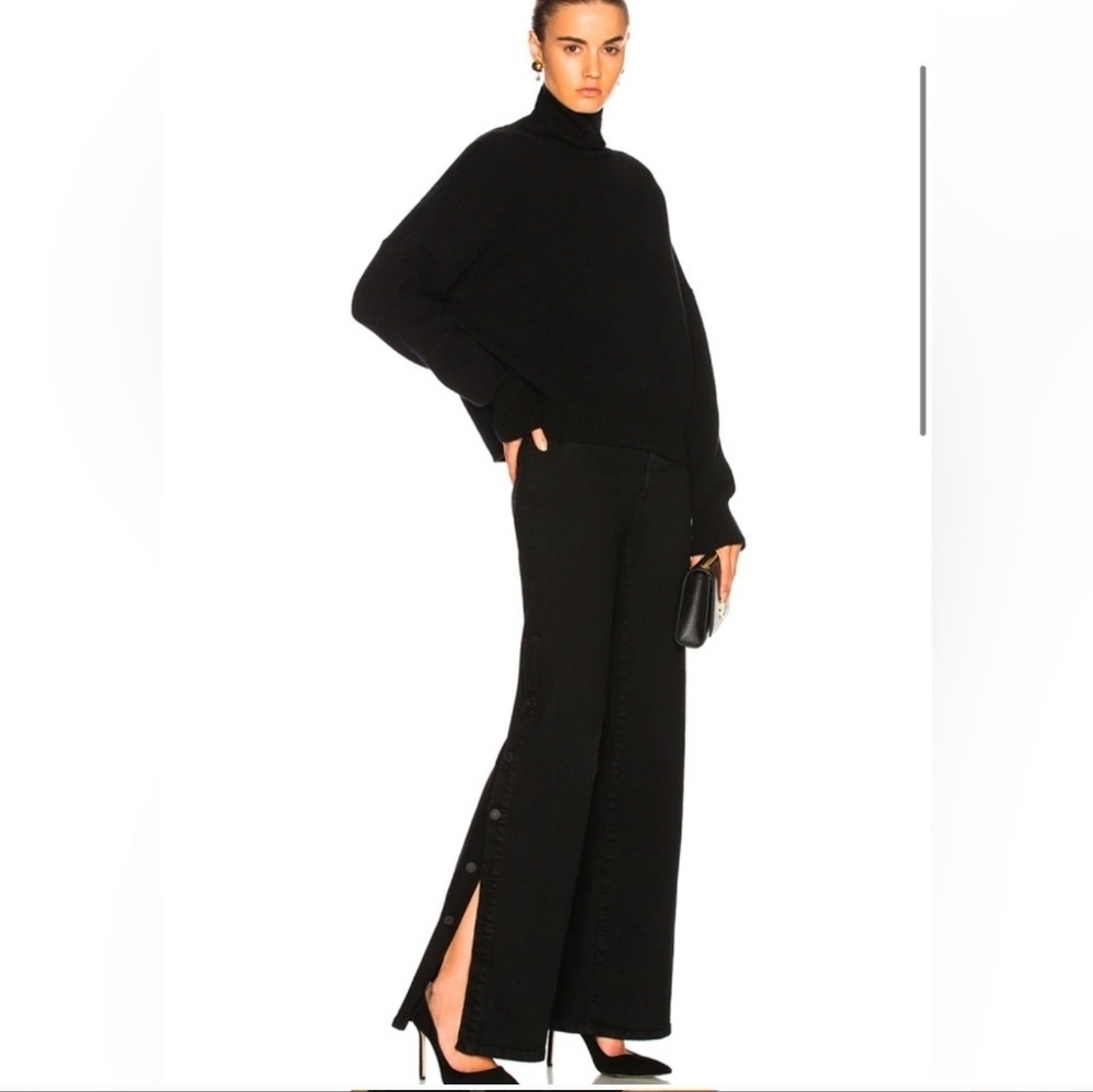 Nili Lotan Ena Wide Leg Black Jeans NWOT